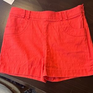 Elevenses High Waist Red Shorts